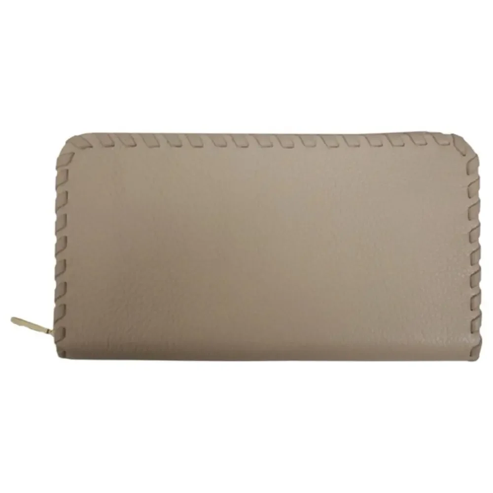 Tory Burch Marion Multi-Gusset Continental Zipped Wallet in Light Oak